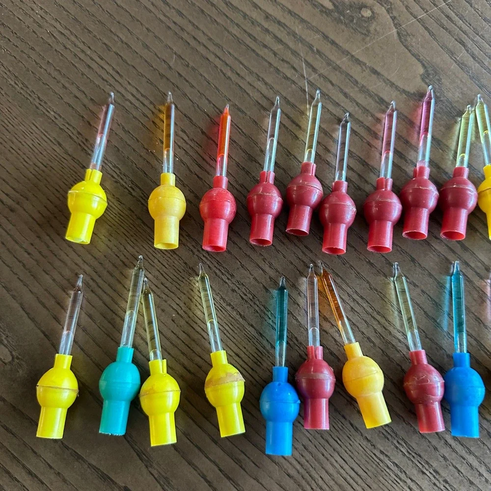 28 Vintage Christmas Bubble Light Replacement Bulbs Multi Color UNTESTED